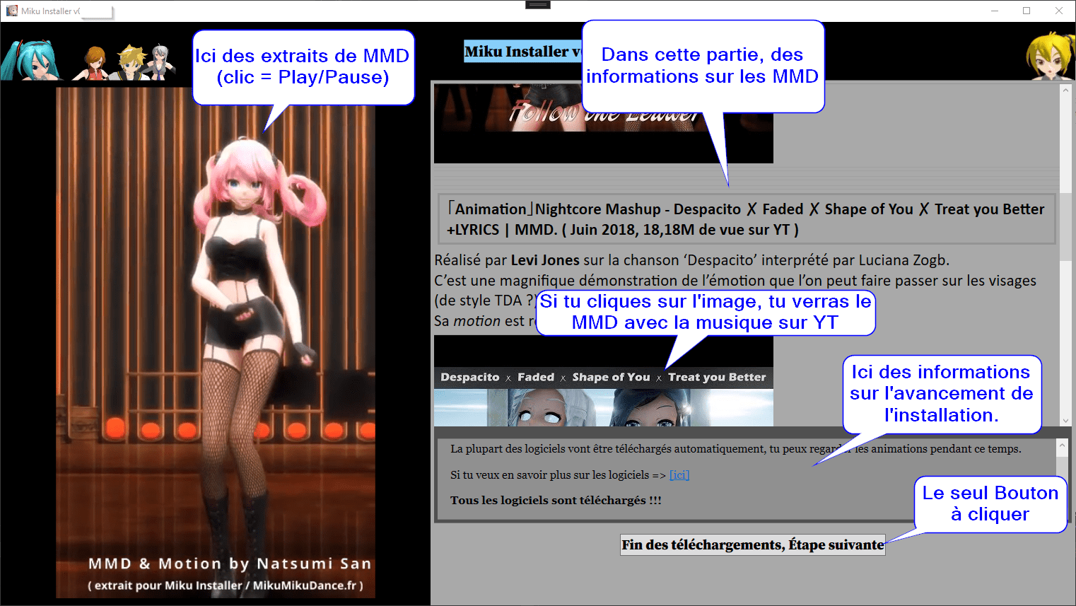 Miku_Installer détail de l'écran (MikuMikuDance.fr)